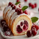 Cherry Cream Swiss Roll First Image First Image