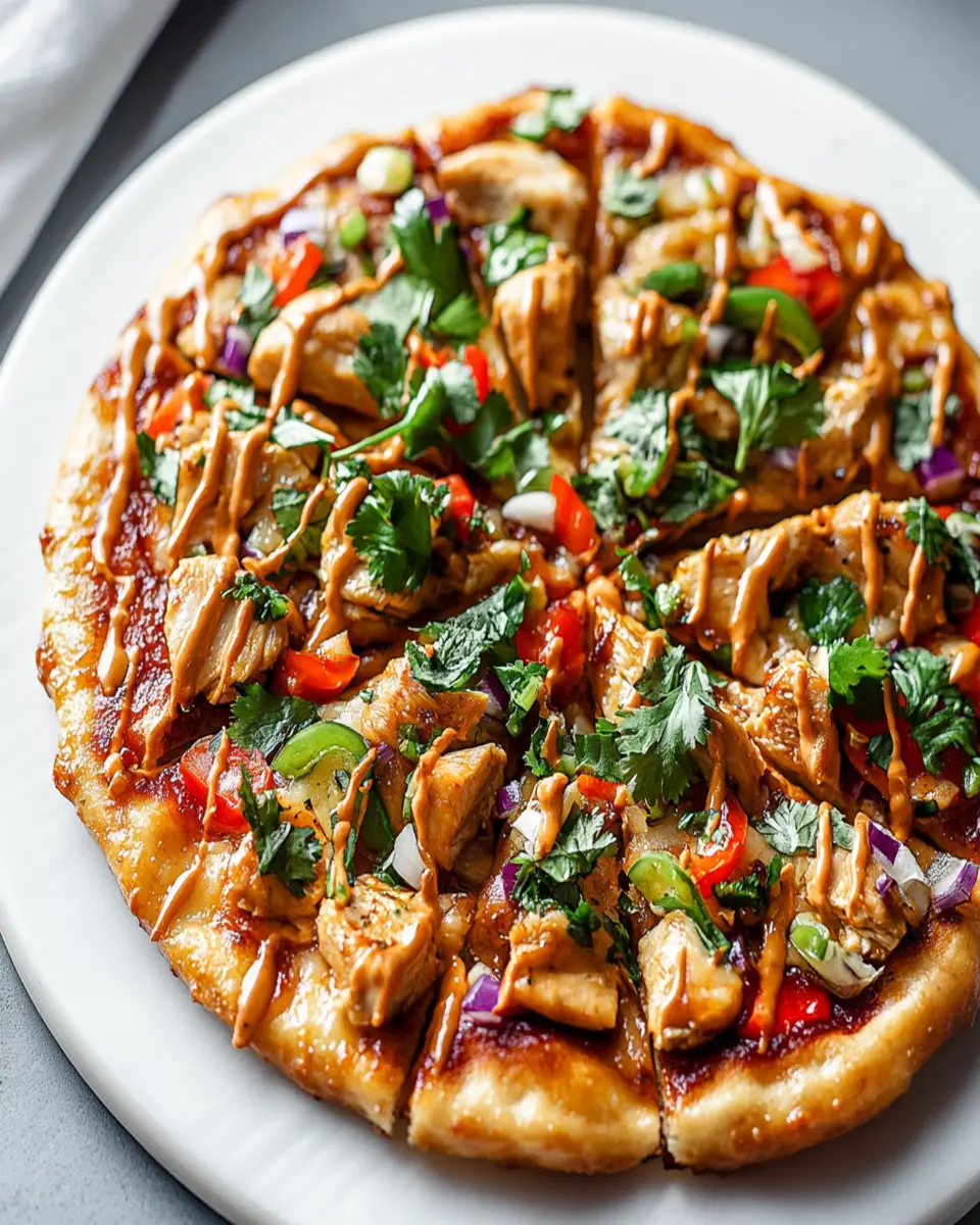 Thai Chicken Pizza First Image First Image