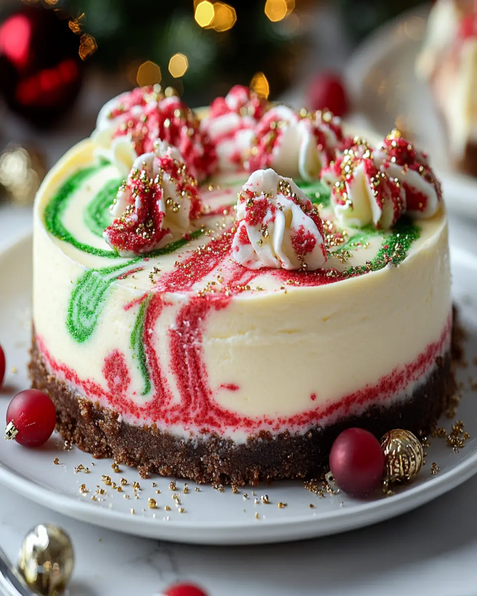 Christmas No-Bake Cheesecake First Image First Image