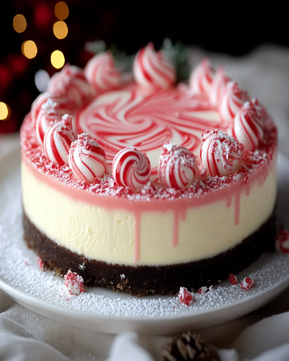 Peppermint Candy Cane Cheesecake First Image First Image