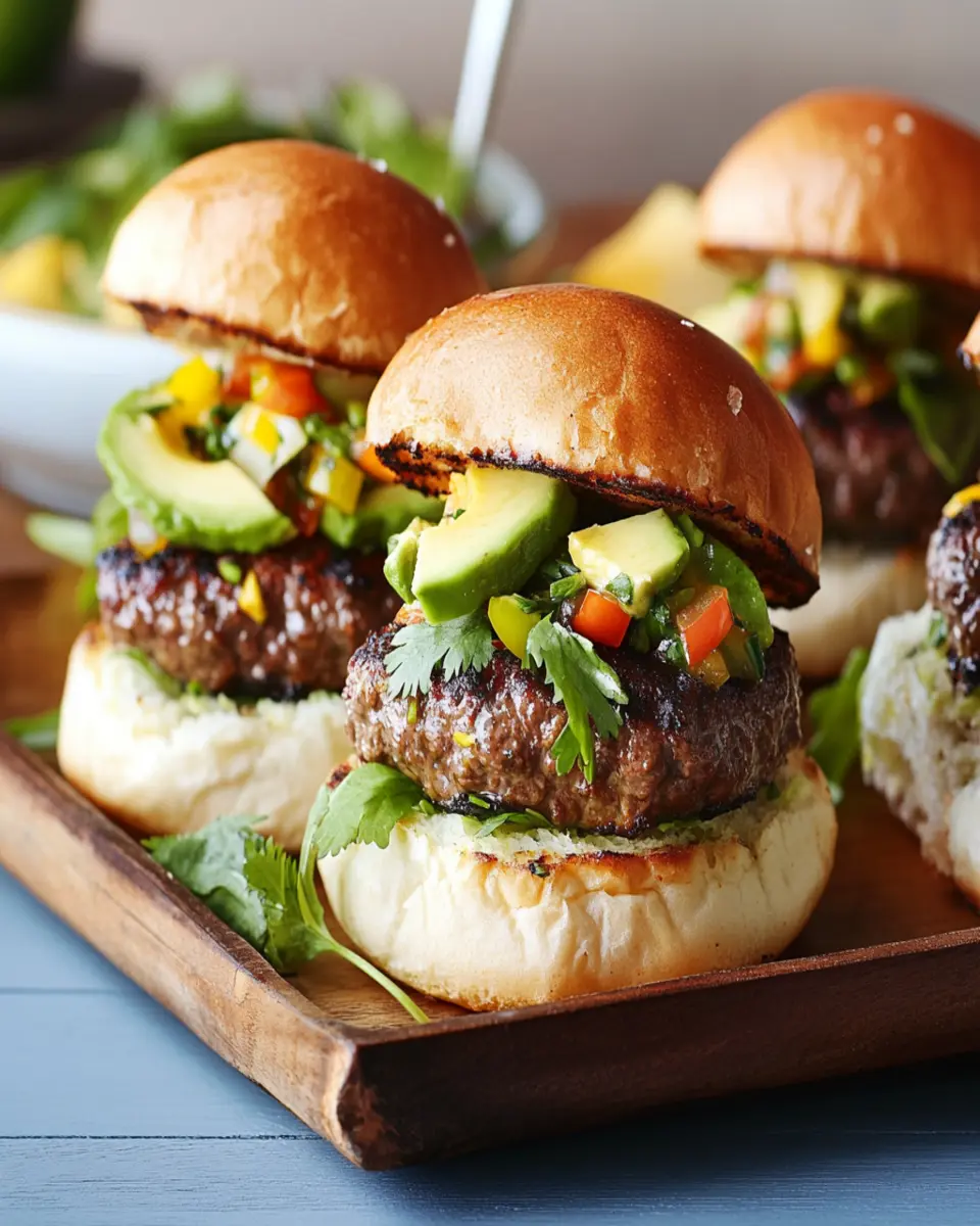 Tangy Beef Sliders with Avocado First Image First Image