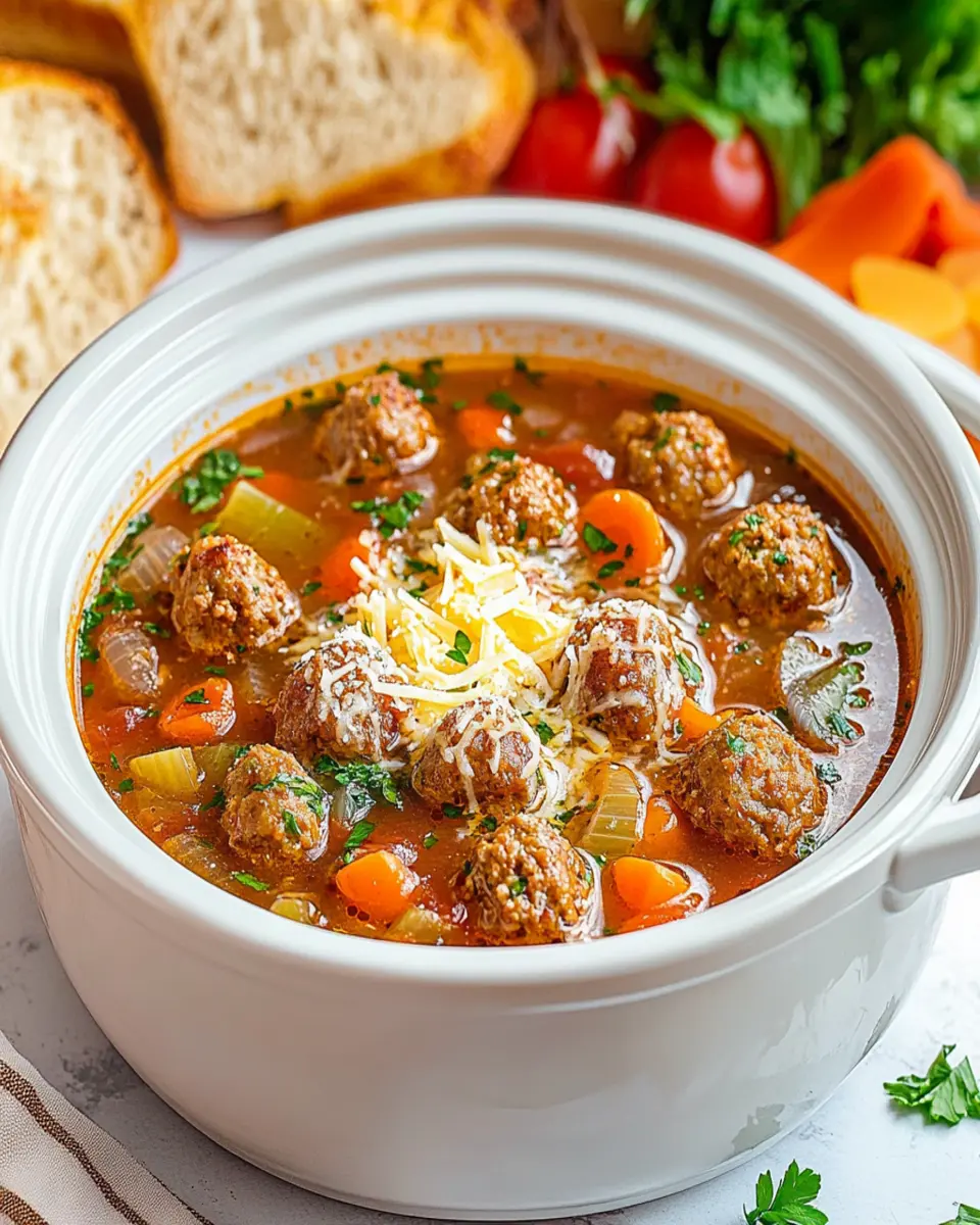 Crock Pot Italian Meatball Soup First Image First Image