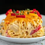 Irresistible Spicy Southern Cheesy Chicken Spaghetti Casserole First Image First Image