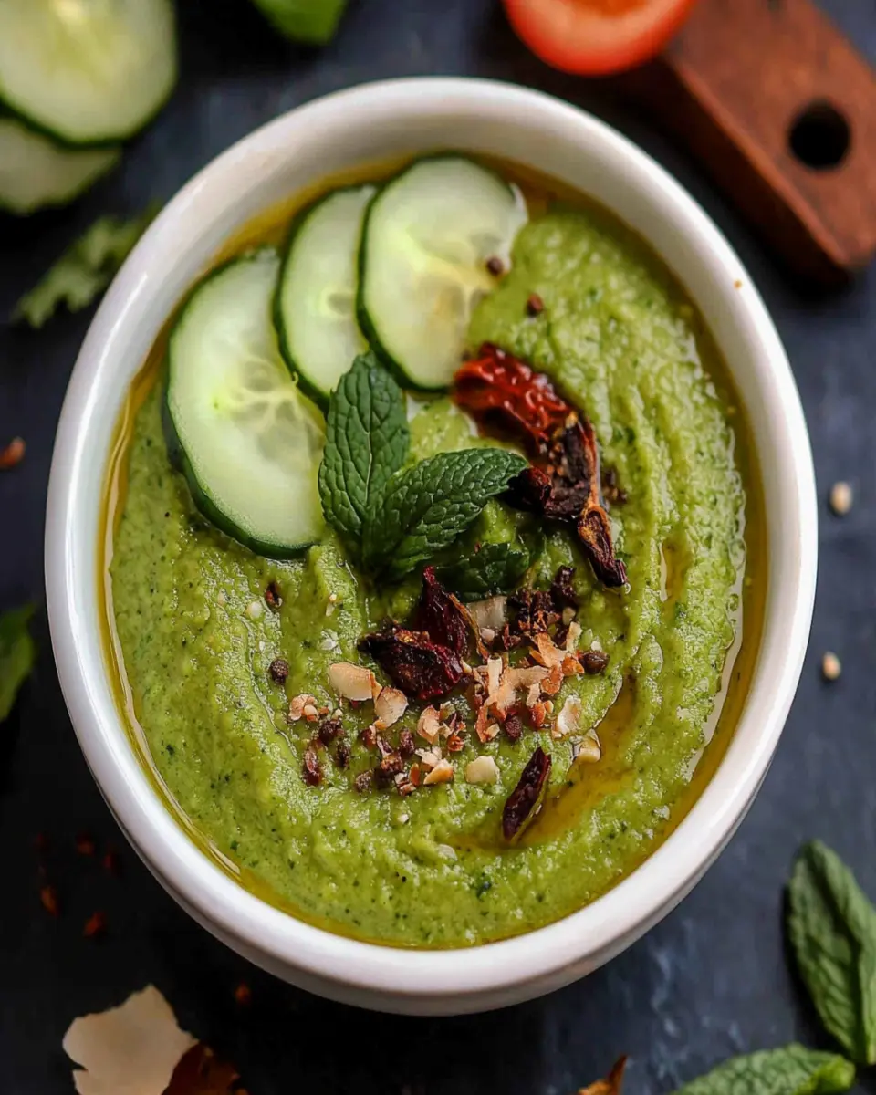 Mint Coconut Chutney Recipe (Pudina Nariyal Chutney) First Image First Image
