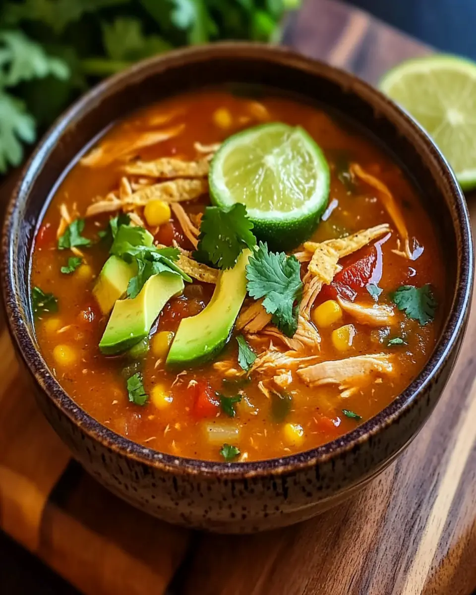 Crockpot Chicken Tortilla Soup First Image First Image