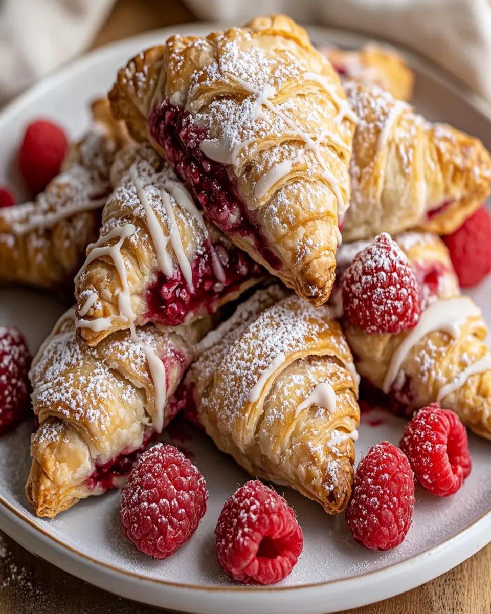 Chocolate Raspberry Cheesecake Turnovers: The Perfect Easy Dessert First Image First Image
