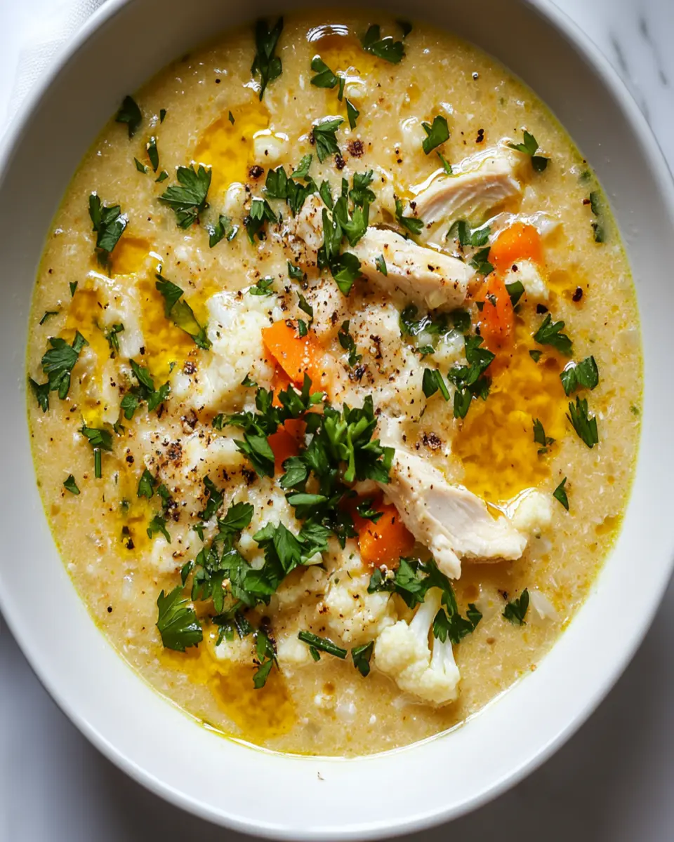 Anti Inflammatory Cauliflower Chicken Soup First Image First Image