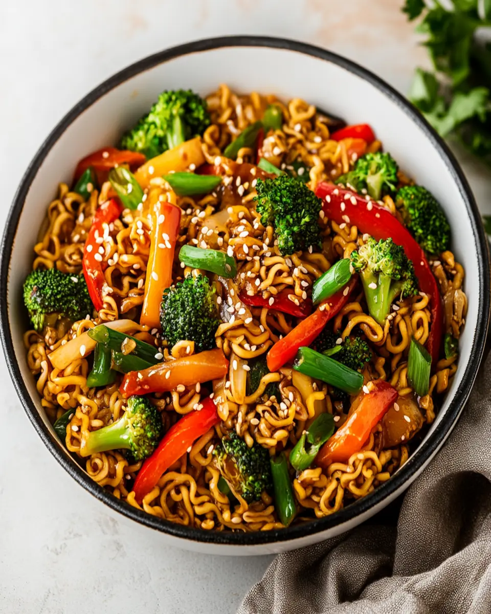 Easy Teriyaki Ramen Stir Fry First Image First Image
