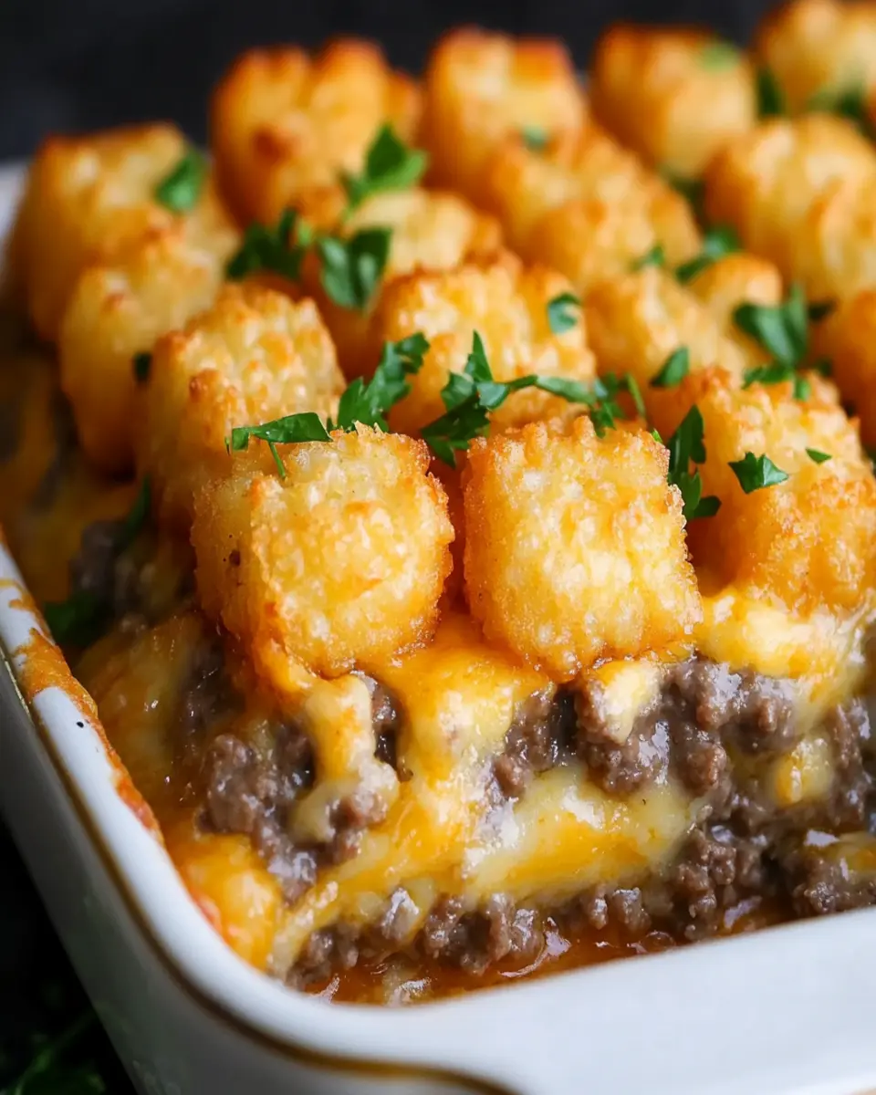Tater Tot Casserole with Ground Beef First Image First Image