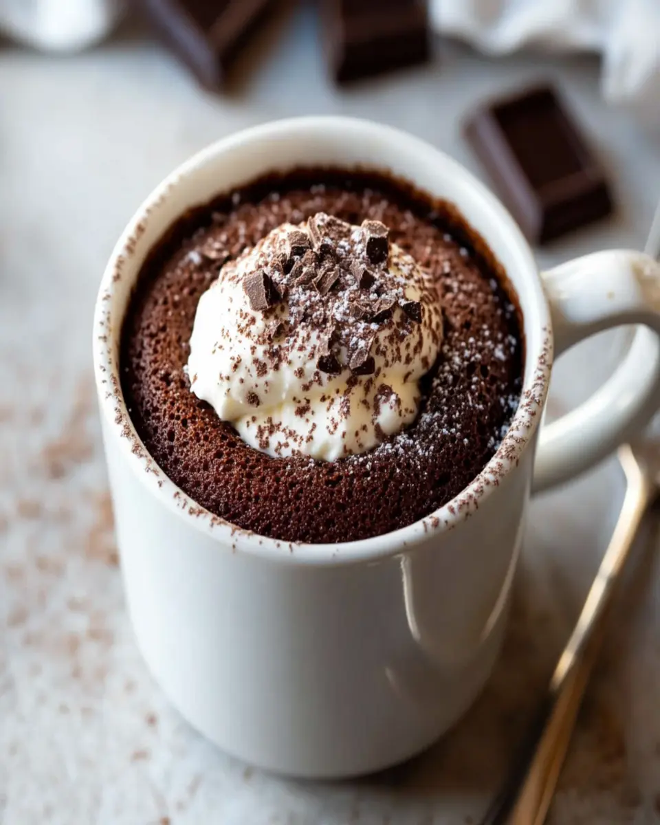3 Ingredient Microwave Chocolate Mug Cake First Image First Image