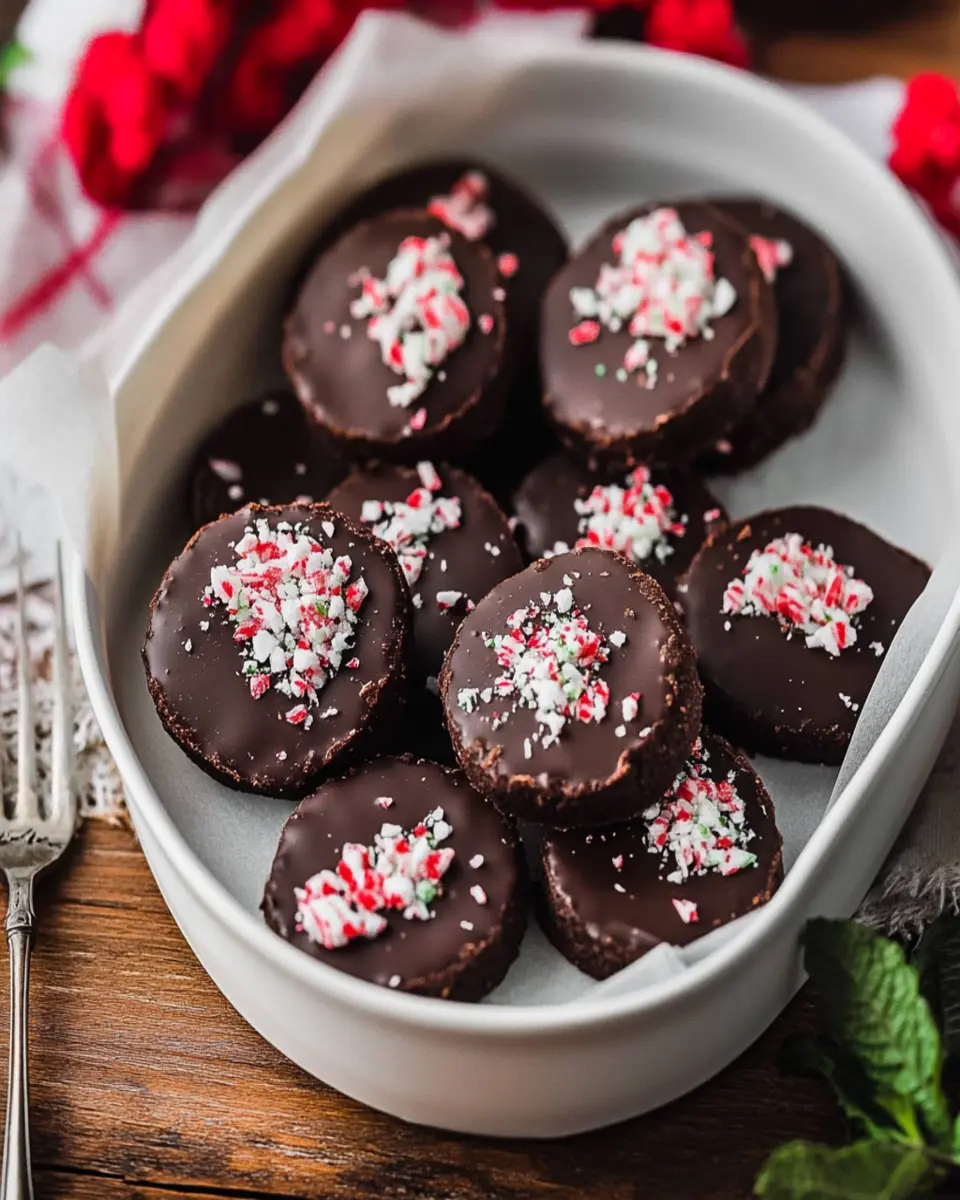 Chocolate Peppermint Cookies First Image First Image