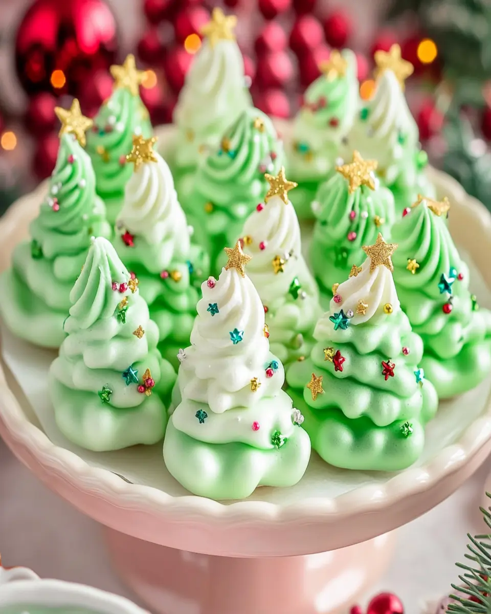 Christmas Tree Meringue Cookies First Image First Image