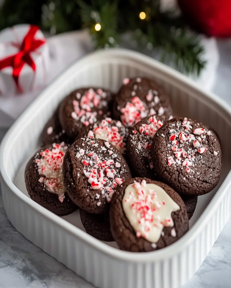 Chocolate Peppermint Cookies First Image First Image