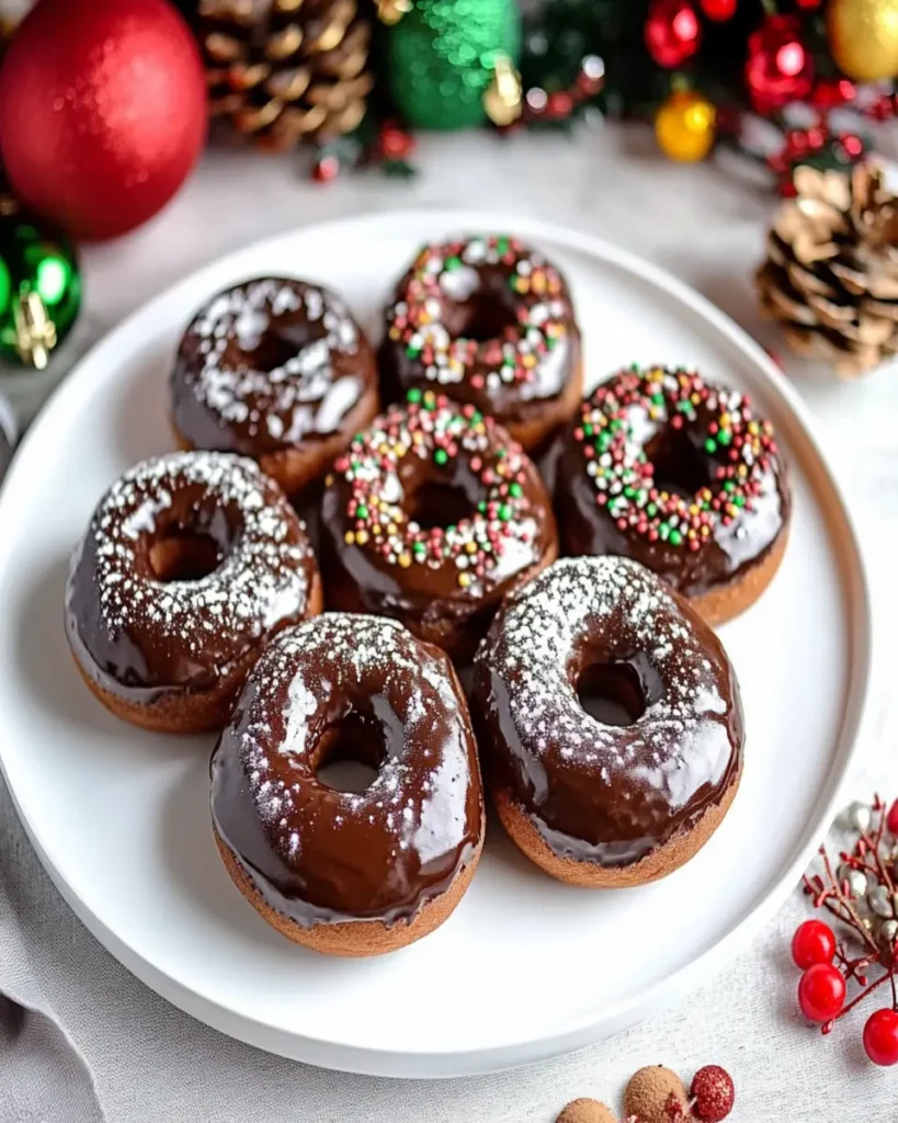Chocolate Gingerbread Baked Doughnuts First Image First Image