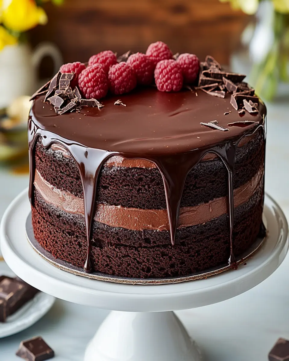 Decadent Double Chocolate Layer Cake Recipe to Indulge In First Image First Image