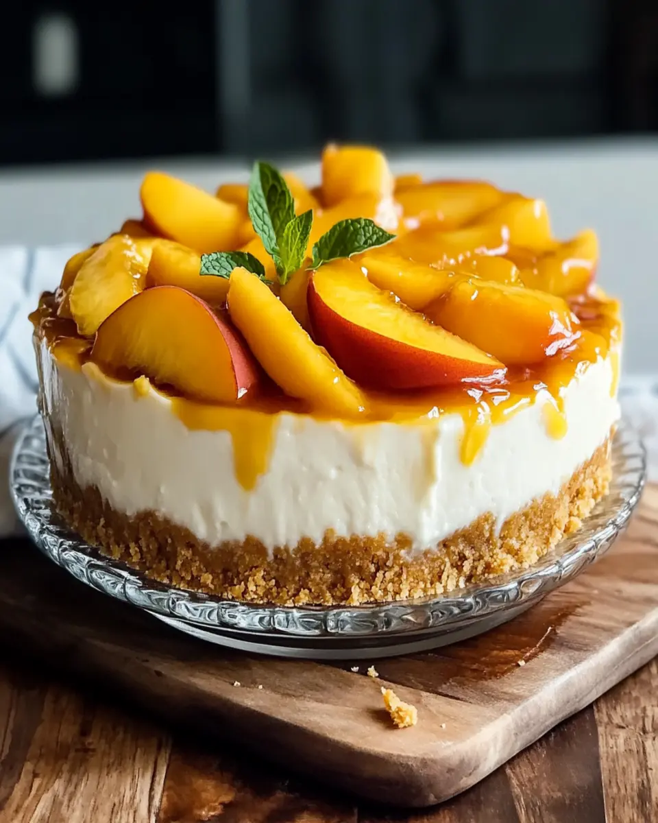 Peach Cobbler Cheesecake Fusion Recipe First Image First Image