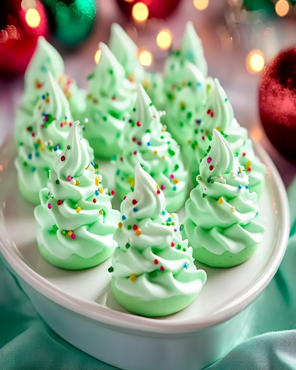 Christmas Tree Meringue Cookies First Image First Image