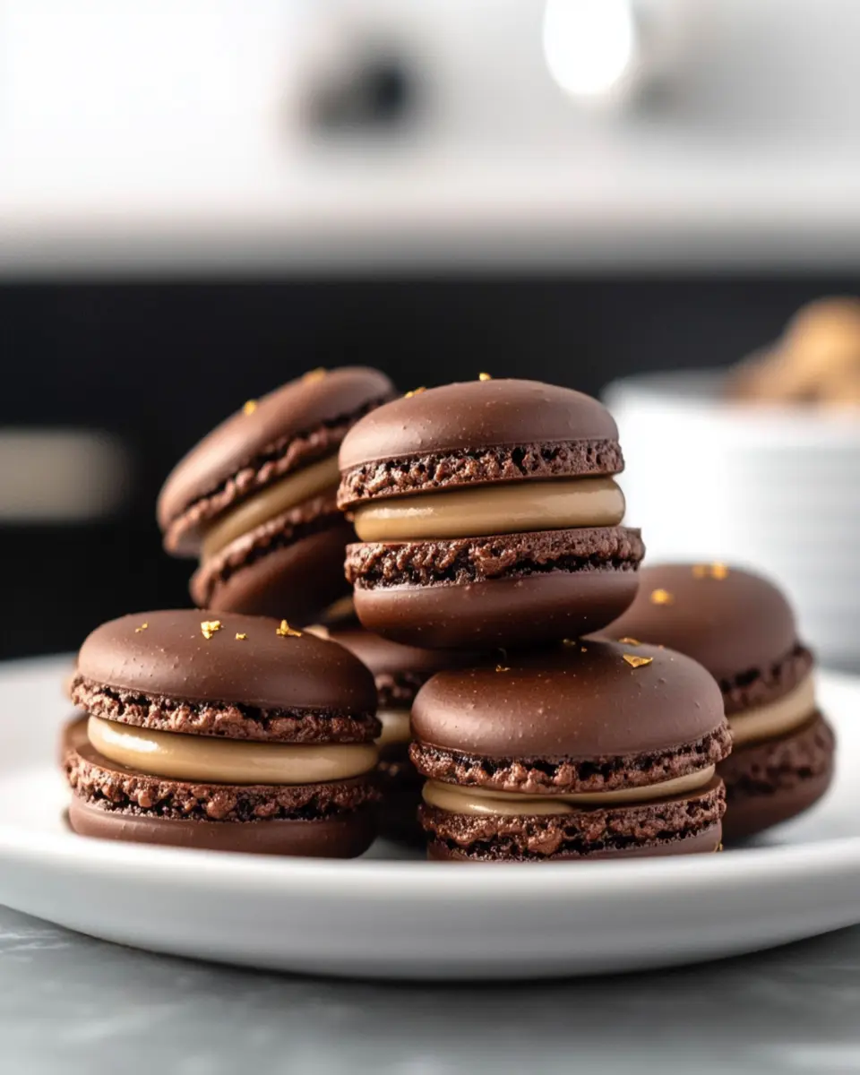Chocolate Macarons First Image First Image
