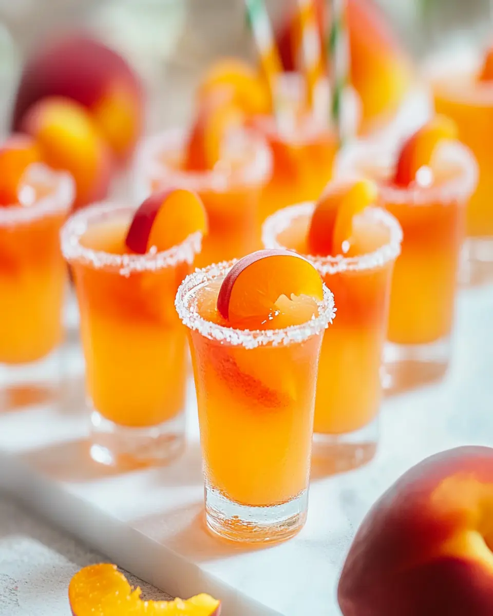 Delicious Peach Ring Pop Shots: Fun Non-Alcoholic Treats! First Image First Image