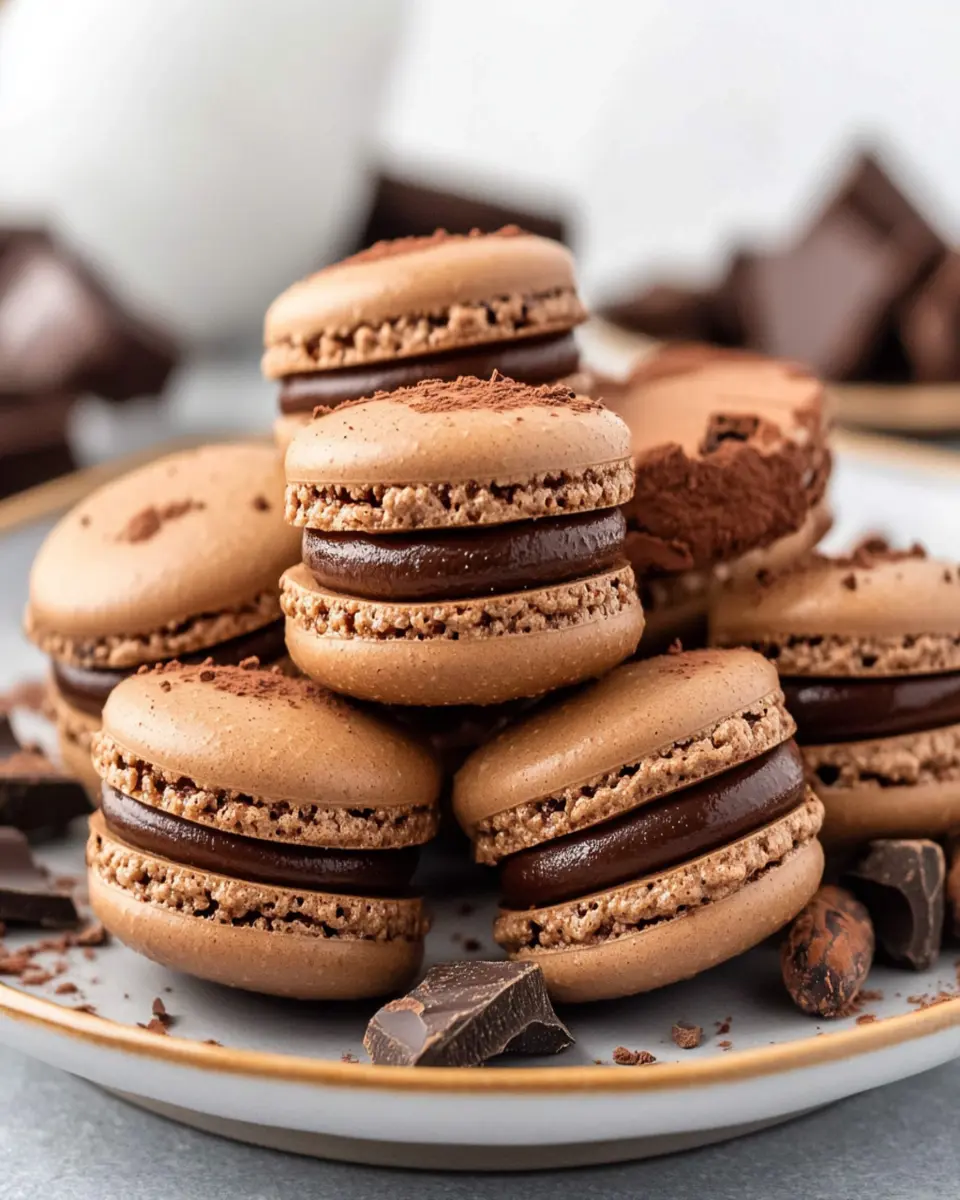 Chocolate Macarons First Image First Image