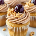 Peanut Butter and Jelly Cupcakes First Image First Image