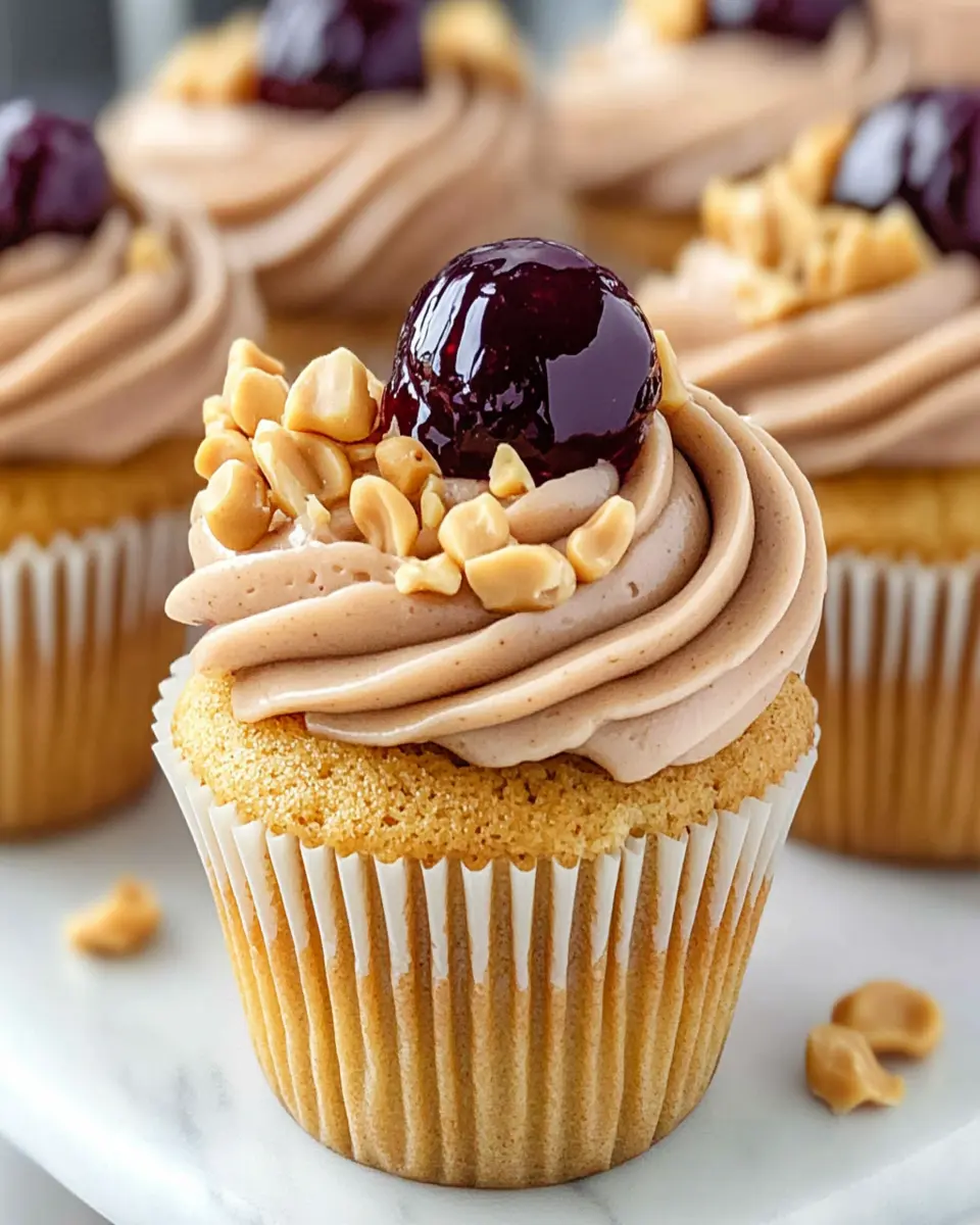 Peanut Butter and Jelly Cupcakes First Image First Image