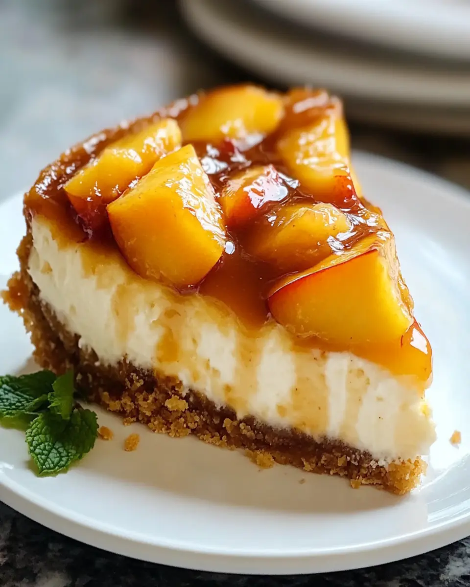 Peach Cobbler Cheesecake Fusion Recipe First Image First Image
