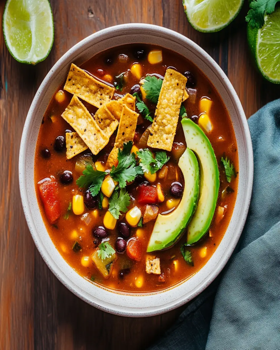 Vegetarian Tortilla Soup First Image First Image
