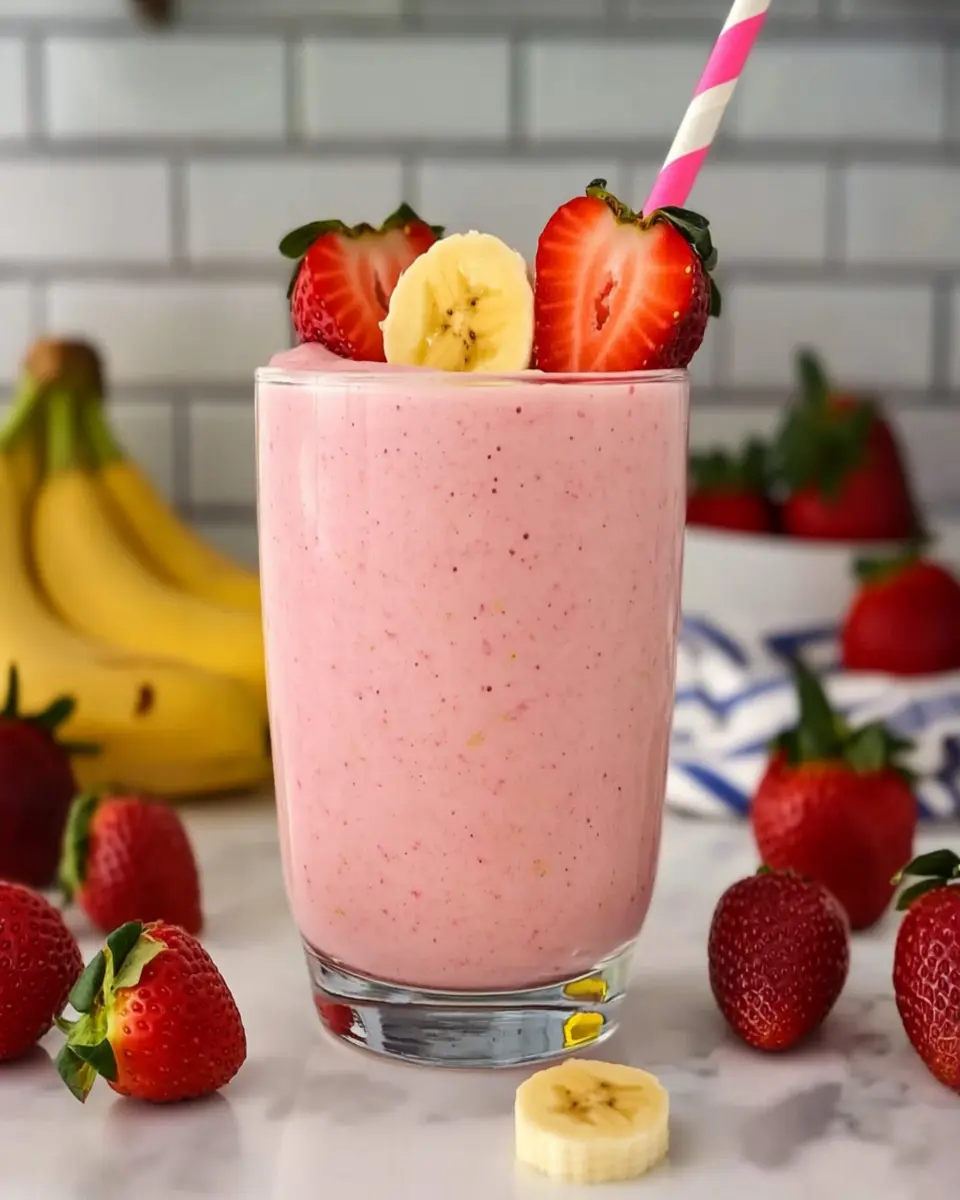 Strawberry Banana Yogurt Smoothie First Image First Image