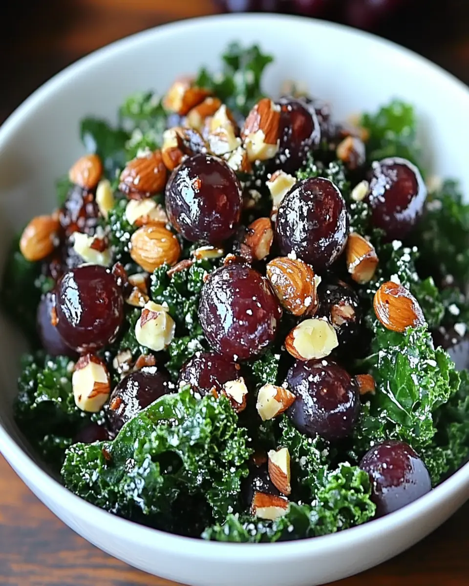 Irresistible Warm Kale Salad with Roasted Grapes Recipe First Image First Image