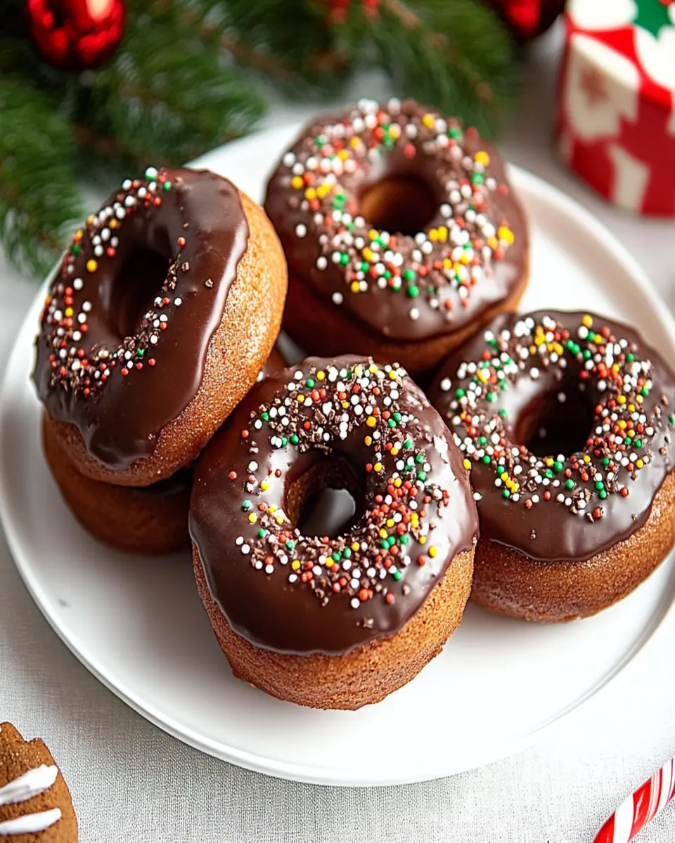 Chocolate Gingerbread Baked Doughnuts First Image First Image