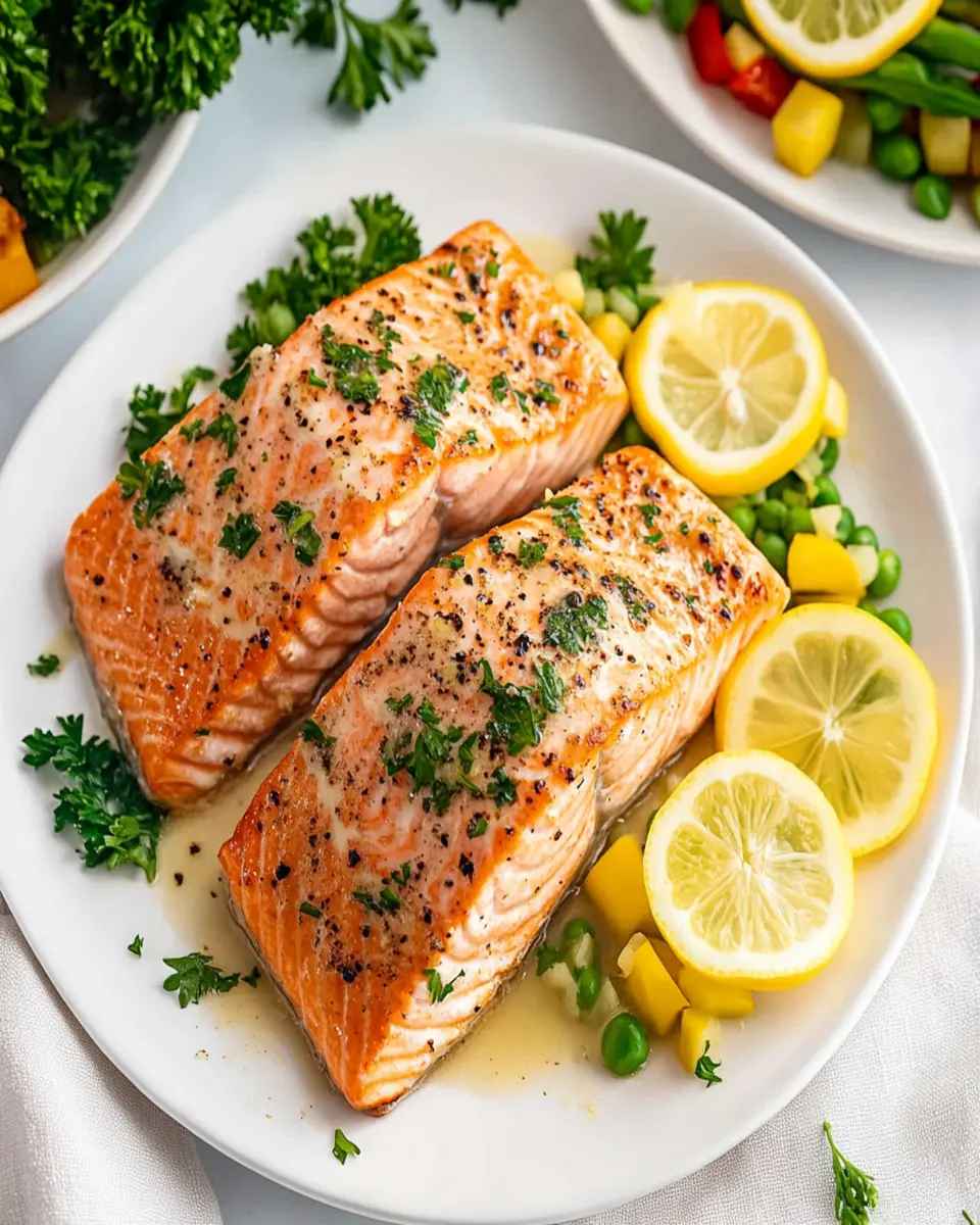 Lemon Garlic Salmon First Image First Image