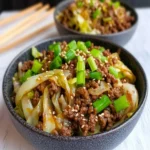 Low-Carb Mongolian Ground Beef and Cabbage Recipe First Image First Image