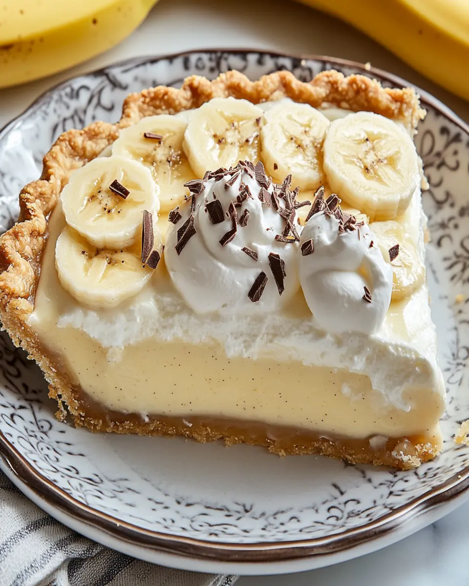 Irresistible Banana Cream Pie: A Slice of Joy First Image First Image