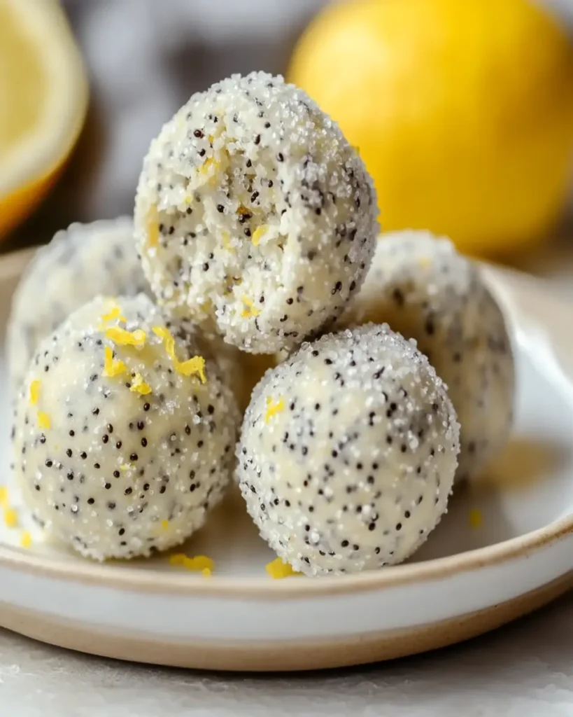 Easy Lemon Poppyseed Protein Balls First Image First Image