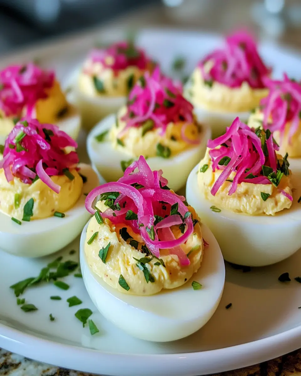 Pickled Onion Deviled Eggs First Image First Image