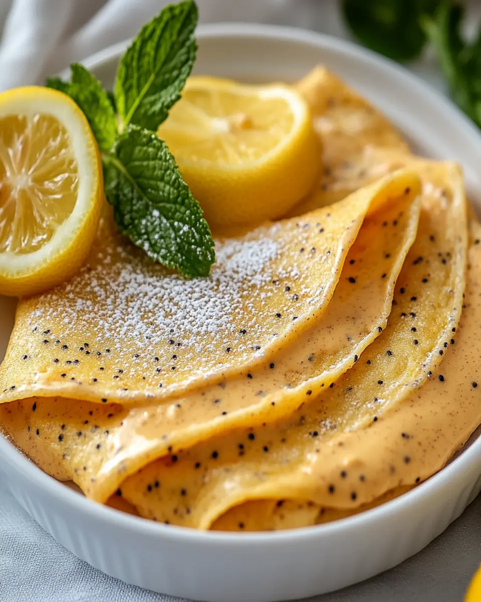 Low-Carb Poppyseed Lemon Crepes First Image First Image