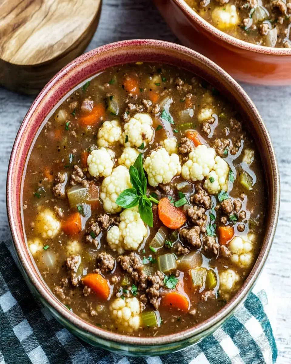 Instant Pot Hamburger Soup (with Cauliflower) First Image First Image
