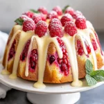 Raspberry White Chocolate Bundt Cake-Decadent Treat First Image First Image