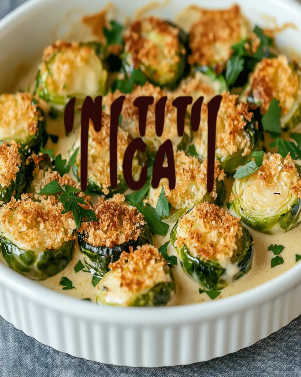 Garlicky Creamy Brussels Sprouts Au Gratin Recipe First Image First Image