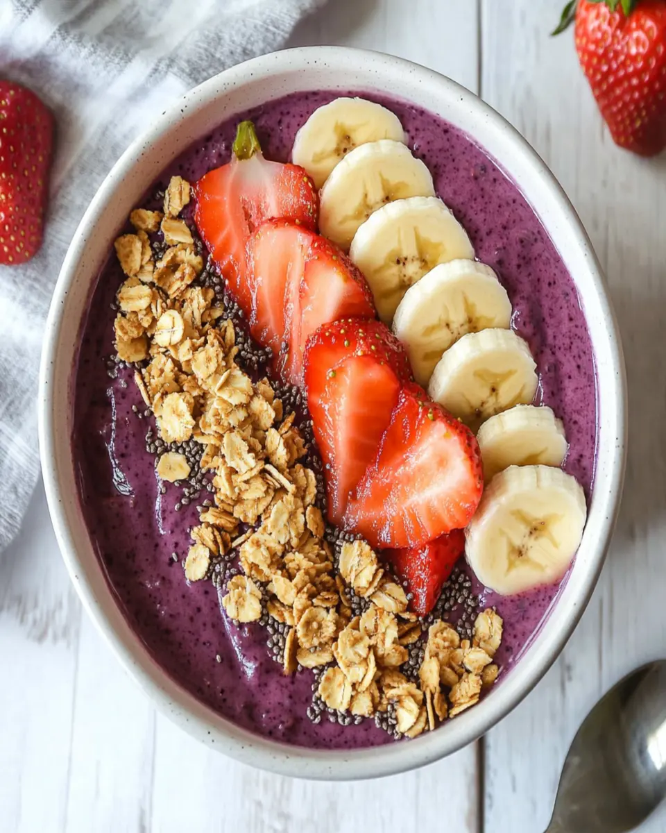 STRAWBERRY BANANA ACAI BOWL First Image First Image