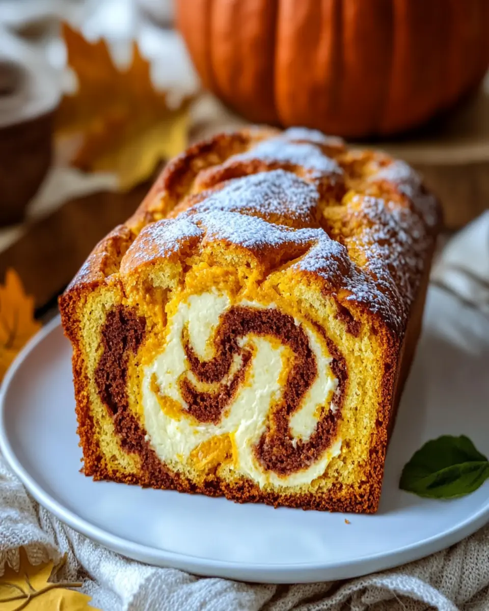 Pumpkin Cream Cheese Swirl Bread: A Fall Delight Recipe First Image First Image