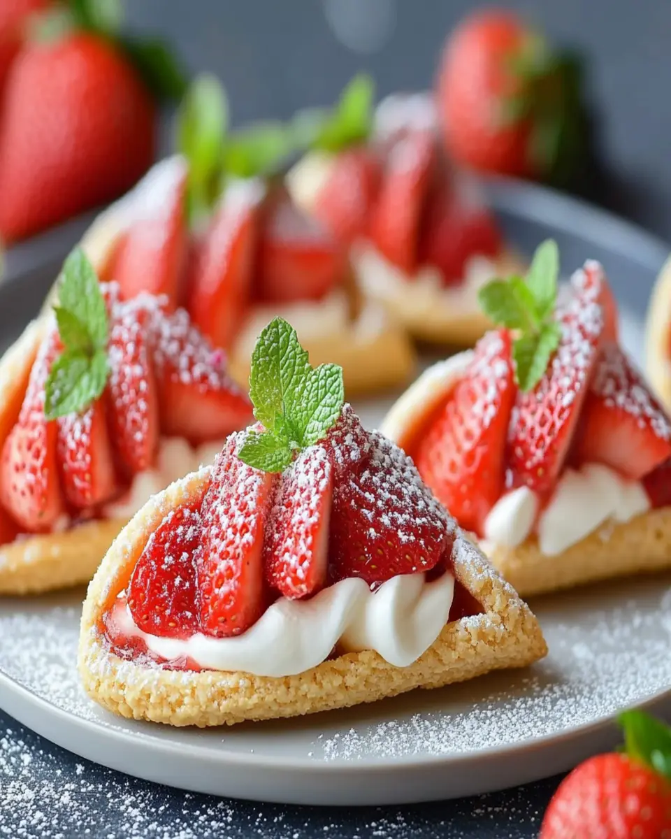 Strawberry Cookie Boats First Image First Image
