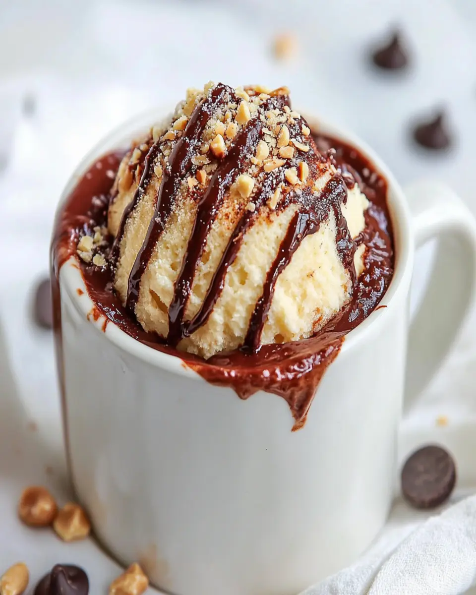 Keto Fluffernutter Mug Cake First Image First Image