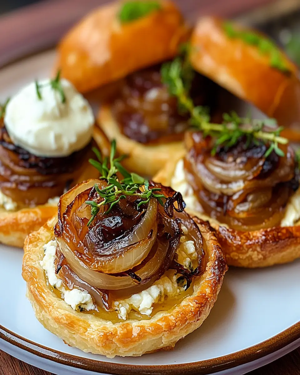 Irresistible Caramelized Onion and Goat Cheese Tarts First Image First Image