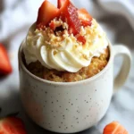 Keto Strawberries and Cream Mug Cake First Image First Image