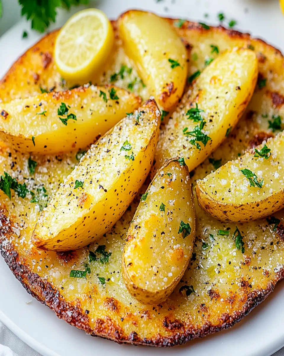 Crispy Garlic Parmesan Potato Wedges First Image First Image