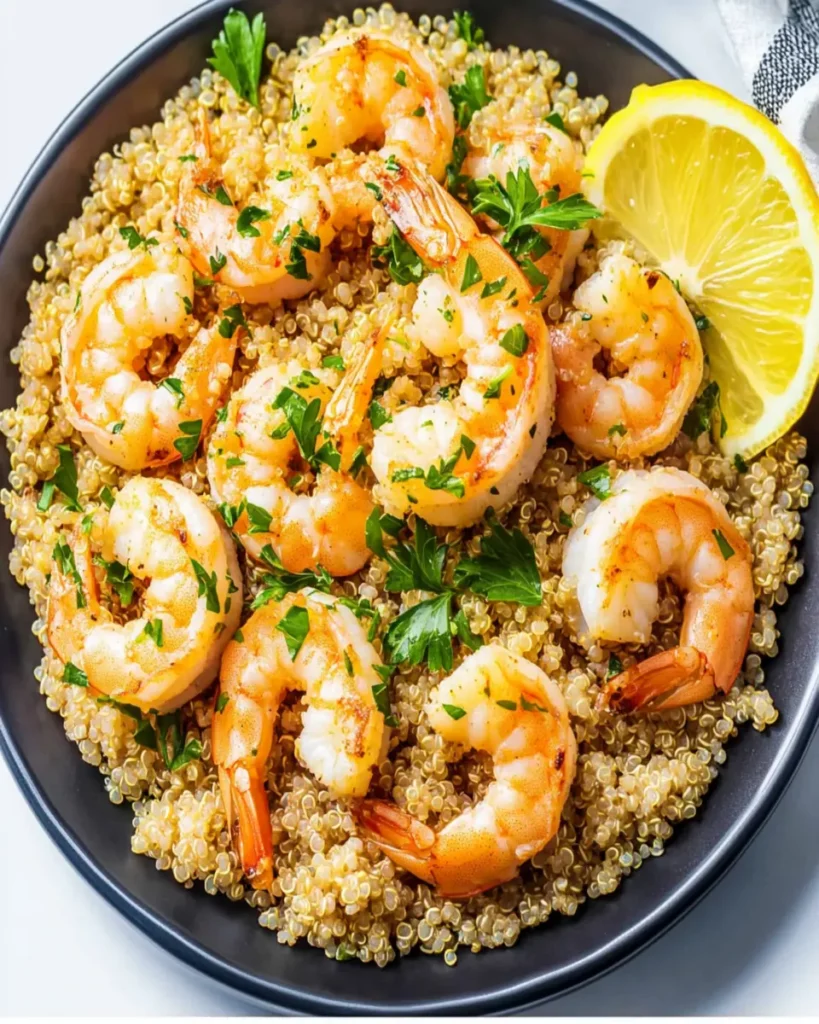 Healthy Garlic Shrimp with Quinoa First Image First Image