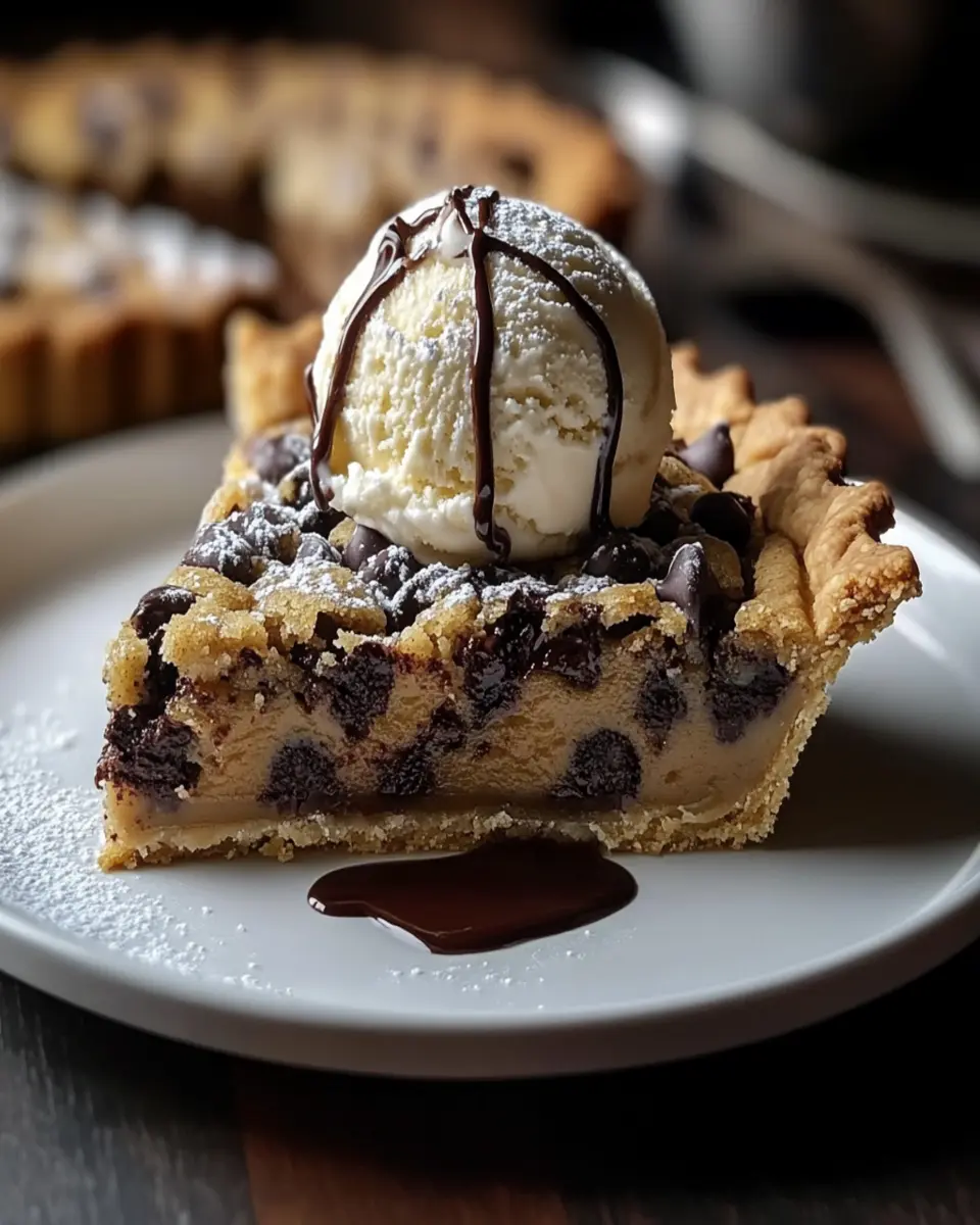 Chocolate Chip Cookie Pie Recipe – Gooey, Chewy & Easy Dessert First Image First Image