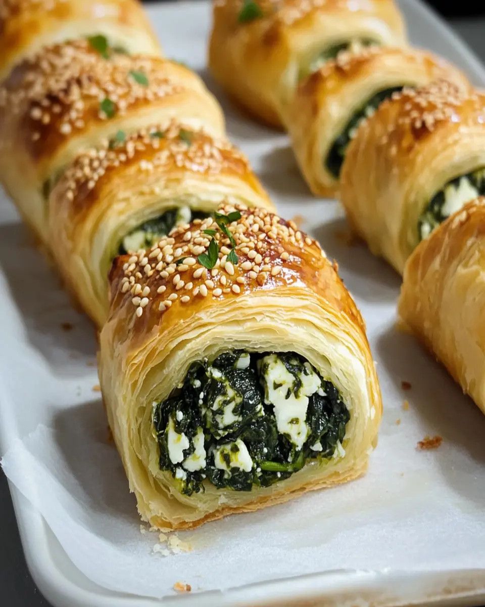 Delicious Spinach and Feta Puff Pastry Rolls First Image First Image